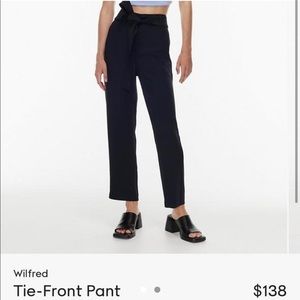 Aritzia Wilfred Tie Front Pant. Regular Length